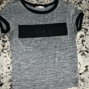 Grey with black shirt